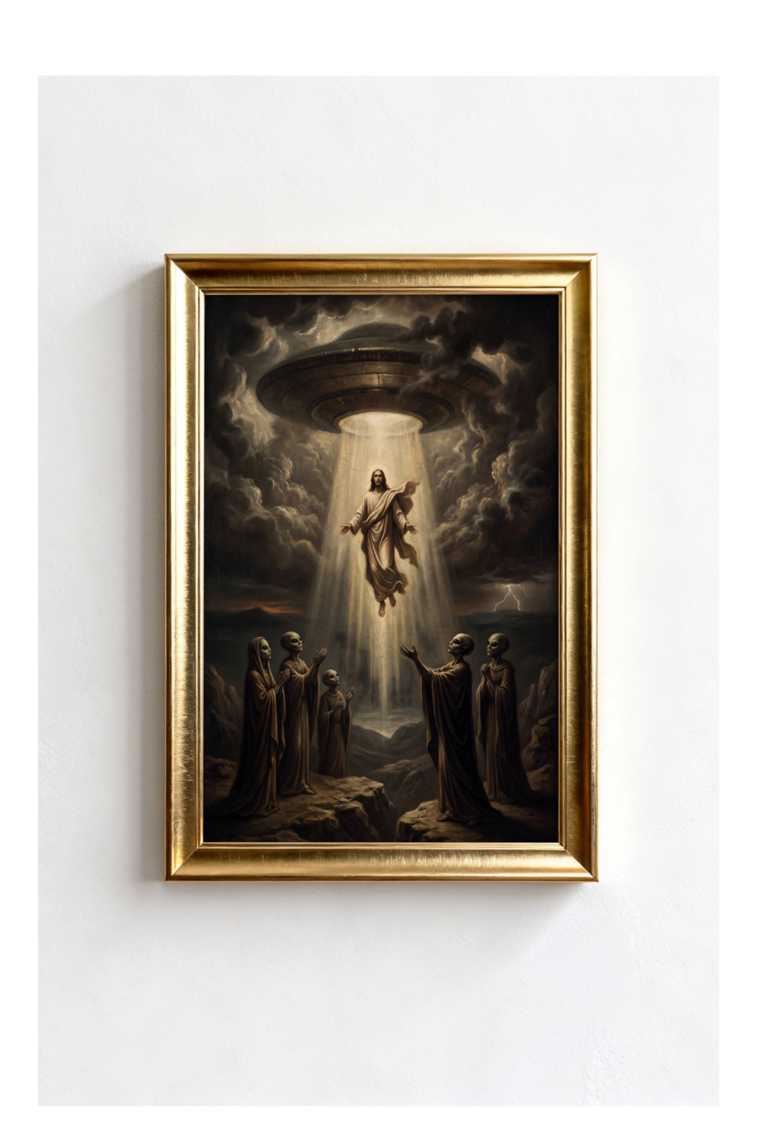 The Ascension & The Craft - Biblical UFO Art Print