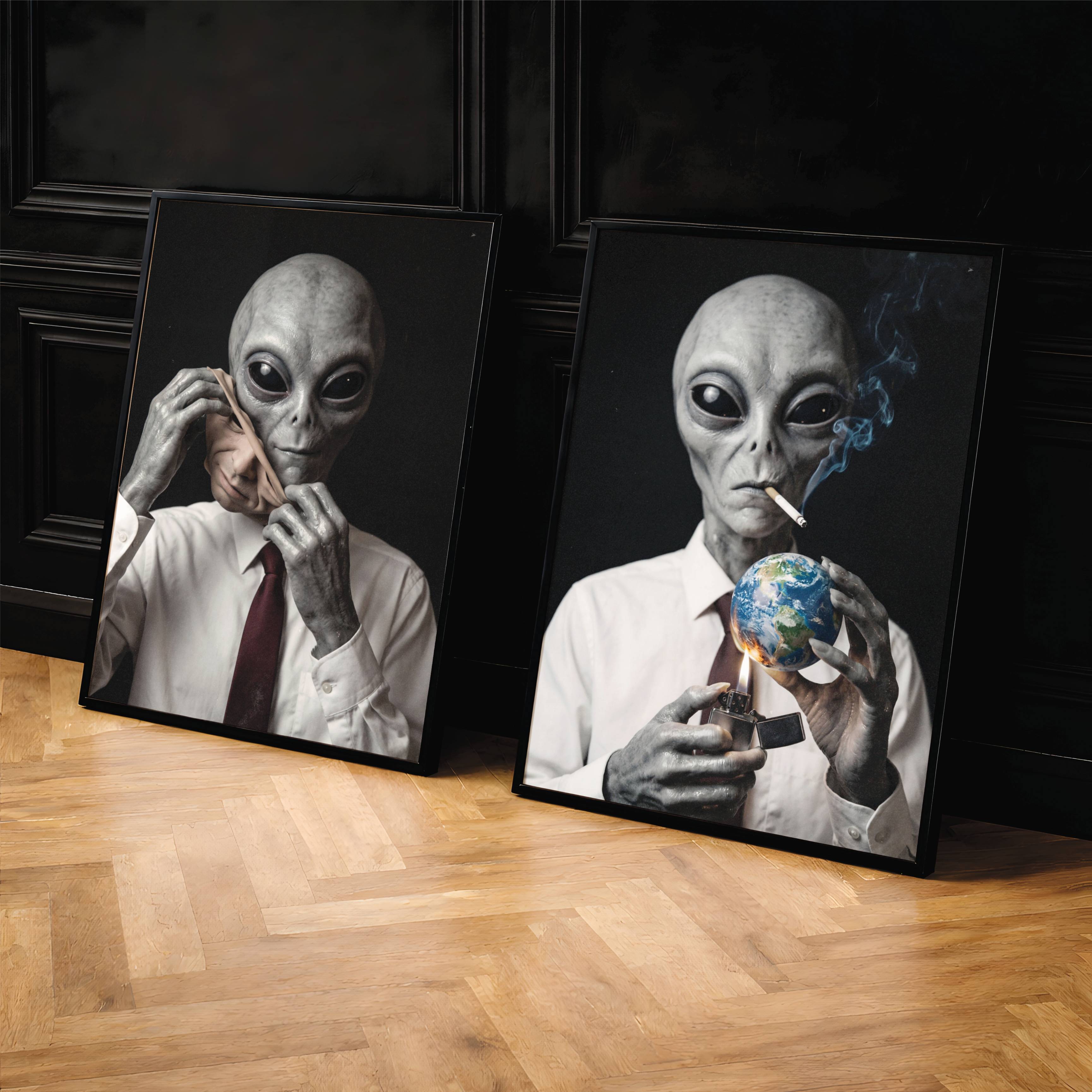 The Candidate - Dark Alien Portrait Art Print - Image 9