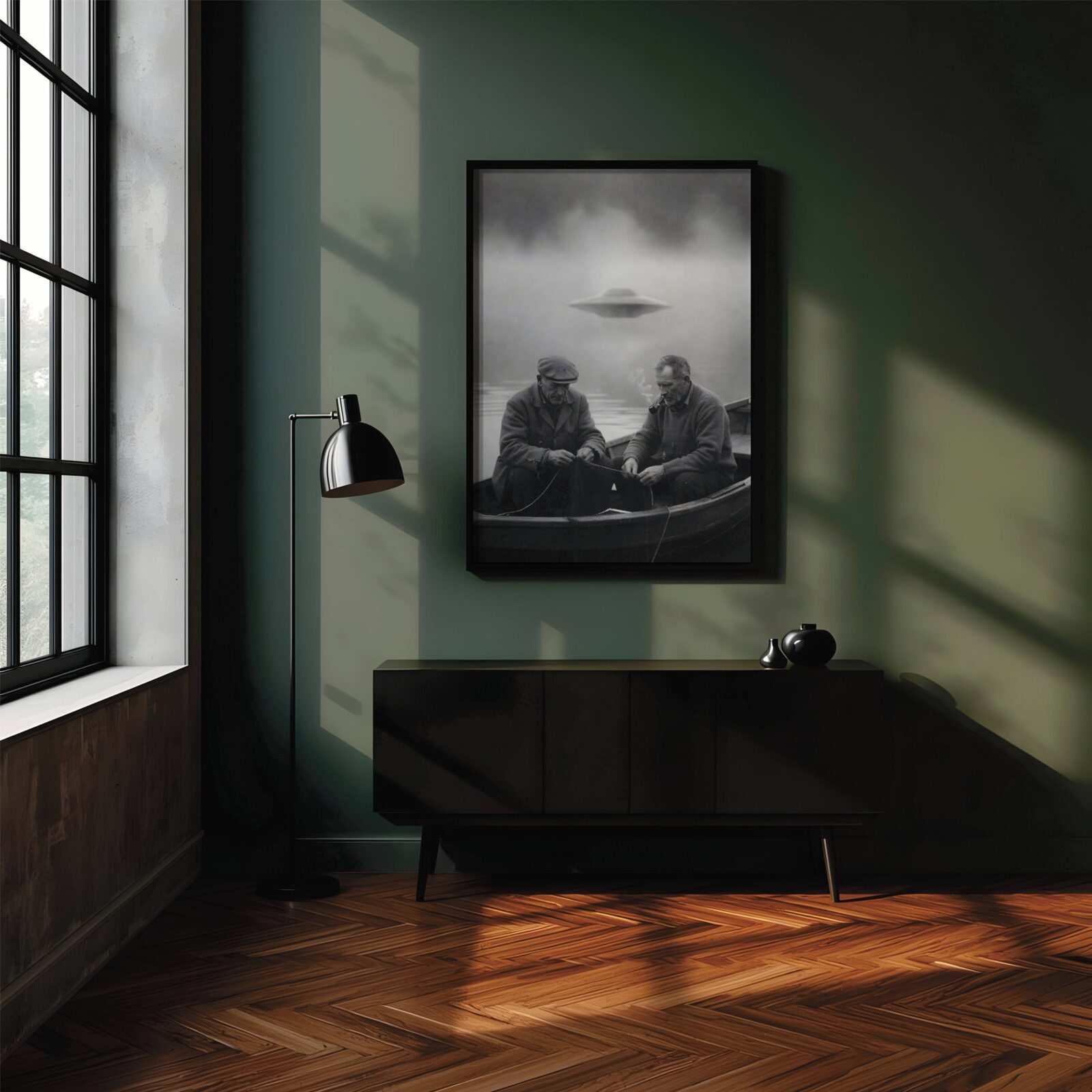 The Fishermen - Forgotten Files Vintage UFO Art Print - Image 6