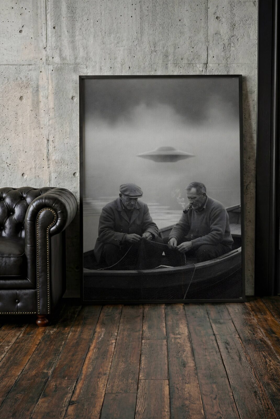 The Fishermen - Forgotten Files Vintage UFO Art Print - Image 8